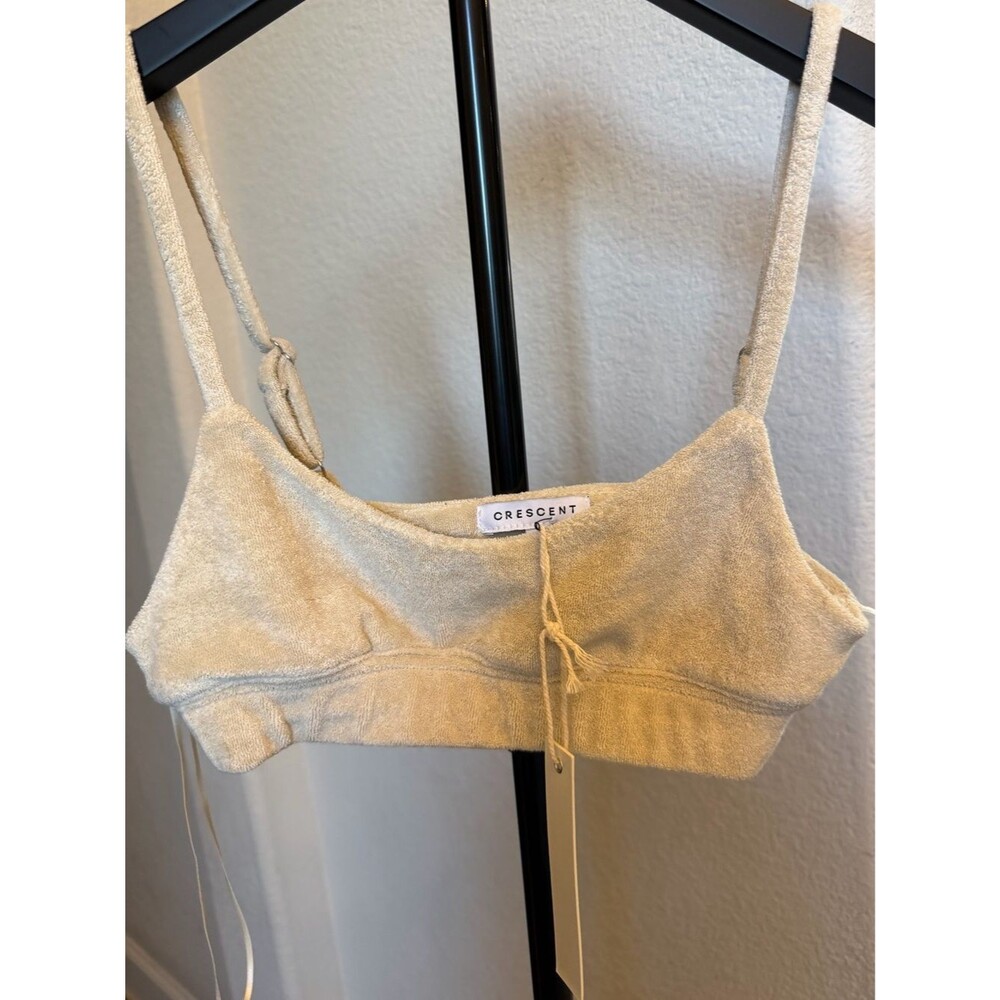 Crescent Beige Terry Bralette XL